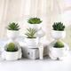 ODIWEN 3PCS Mini Fake Succulents Plant in Pots, Mini Artificial Succulent Desk Plants in Pots,Artificial Plants with Creative Human Shape Pots,Decorative Fake Succulent Plant,Faux Plastic Plant Indoor