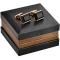 Men's Shirt Cufflinks Gift Box Cufflinks and Tie Clip Set Gift Box Men's Formal Suit Cuff Nails