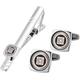 Men's Shirt Cufflinks Silver Cufflinks Tie Clip Set Business Dress Cufflinks