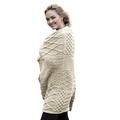 Irish Blanket 100% Merino Wool Throw Made in Ireland Patchwork Design - black - 42" x 60"(107 x 152 cm)