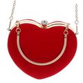 CALLARON 3 Pcs Heart Tote Heart Bag Womens Zebra Purses for Women Heart Crossbody Bag Heart Clutch Purse Red Bag Love Heart Handbag Heart Purse for Women Evening Bag The Chain Box Bag Miss