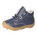 RICOSTA Kids First Walkers Colin,Width: Wide (WMS),Barefoot Shoes,Winterboots,Outdoor Kids Shoes,Lambswool,Warm,Lined,Blue (Nautic / 180),7 Child UK