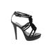 Steve Madden Heels: Strappy Platform Party Black Solid Shoes - Women's Size 7 - Open Toe