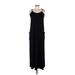 milan kiss Casual Dress - A-Line Scoop Neck Sleeveless: Black Solid Dresses - Women's Size Medium