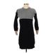 Madewell Casual Dress - Sweater Dress Crew Neck Long sleeves: Gray Color Block Dresses - Women's Size 2X-Small