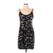 Vena Cava Cocktail Dress - Shift Scoop Neck Sleeveless: Black Print Dresses - Women's Size 4