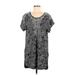 H&M Casual Dress - Mini Scoop Neck Short sleeves: Gray Dresses - Women's Size 6