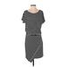 White House Black Market Casual Dress - Sheath Scoop Neck Short sleeves: Black Print Dresses - Women's Size Small