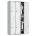 Dsarui Metal 2 - Tier 35.43" School Locker w/ Built In Key Lock Metal in Gray | 70.87 H x 35.43 W x 16.54 D in | Wayfair D6GYG-huibai