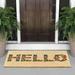 mDesign Welcome Entryway Doormat w/ Natural Fibers Coir in Brown | 36 H x 22 W in | Wayfair 17599MDHS