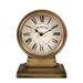 Rosdorf Park Metal Mantel Clock Metal in Yellow | 8.5 H x 6.25 W x 3.625 D in | Wayfair 08F64F7AC58543D6A58305172434E3EB