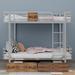 Mason & Marbles Marchagee Twin XL Over Twin XL Bunk Bed w/ Drawers Metal in Gray | 66.3 H x 41.3 W x 81.5 D in | Wayfair