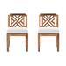 Willow Creek Designs Monterey Fabric Mission Back Side Chair Wood/Upholstered in White | 35.5 H x 20 W x 23.5 D in | Wayfair MON-DIN-ALC-57003