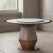 Orren Ellis Nordic solid wood dining table & chair Wood in Brown/White | 29.52 H x 59.05 W x 59.05 D in | Wayfair 400D6A31774C469AB5CB7CEABD2DEF9A