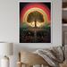 Winston Porter Tree of Life Rainbow Retro Illustration - Print on Canvas Canvas, Cotton | 20 H x 12 W x 1 D in | Wayfair