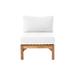 Willow Creek Designs Monterey Teak Outdoor Armless Lounge Chair w/ Sunbrella Cushions Wood in Brown | 29.75 H x 29.5 W x 32.25 D in | Wayfair