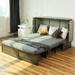 Hokku Designs Macmaster Solid Wood Murphy Storage Bed Wood in Gray | 40.5 H x 62.2 W x 81.8 D in | Wayfair E7855E53A8674D808BB892205B295E69