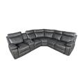 Gray Reclining Sectional - Latitude Run® Braegan 2-Piece Vegan Leather Reclining Sectional Faux Leather | 40.9 H x 99.6 W x 87.8 D in | Wayfair