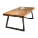 17 Stories Wyvonia Dining Table Wood/Metal in Black/Brown/Gray | 29.5 H x 94.5 W x 39.4 D in | Wayfair F2C6E561255E4B8FA1040E0AD894FE8F