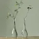 Vase en verre transparent du Vermont japonais vase en verre simple vase à fleurs pour plantes