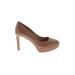 MICHAEL Michael Kors Heels: Pumps Stilleto Minimalist Tan Solid Shoes - Women's Size 10 - Round Toe