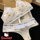 Sanurgente-Ensemble de soutien-gorge Hello Kitty pour femmes et hommes culotte en coton string