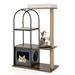 Costway 47 Inch Tall Cat Tree Tower Top Perch Cat Bed with Metal Frame-Black