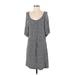 Old Navy Casual Dress Scoop Neck Short sleeves: Gray Dresses - Women's Size Small