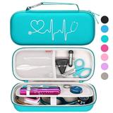 BOVKE Stethoscope Case fits 3M Littmann Classic III Lightweight II S.E MDF Acoustica Deluxe Dual Head Cardiology IV Stethoscope Holder with Pocket for Nurse Accessories for Work Emerald