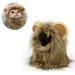Lion Mane Wig for Pet Cats Dog Costume Warm Mane Cap Hat for Halloween Pet Supplies