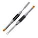 FRCOLOR 2PCS Nail Pen Tool Double-end Steel Push Painted Dual Pen Plane Double End Pen Nail Light Therapy Pen Lengthening Nail Crystal Glue Pen for Women Black