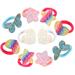 5 Pairs Girls Sequin Rubber Band Glitter Star Hair Ties Kids Gifts Toddler Butterfly Elastic Baby Child