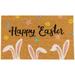 Natural Coir Happy Easter Bunny Ears Outdoor Doormat 18" x 30"