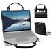 Lenovo V14 Gen 2 Laptop Sleeve Leather Laptop Case for Lenovo V14 Gen 2 with Accessories Bag Handle (Black)