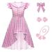 EHQJNJ Baby Girl Outfit Set Winter Girls Pink Dress Birthday Party with Accessories Set Pink Pattern Kids Girls Baby Girls Clothing Sets Clearance