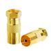 ELECTCHN F Type TV Adapter 2PCS F Male to Antenna CATV FM PAL Female RF Coax Coaxial Gold-Plated Connector Coupler for Satellite TV DVR VCR