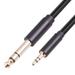 Qisuw 6.35mm to 3.5mm Stereo Audio Cable 6.35mm 1/4 Male to 3.5mm 1/8 Male TRS Nylon Braid Cable for Guitar Laptop Theater