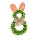 LSLJS Easter Bunny Wreath for Front Door Easter Decorations 20 inch Rabbit Shape Vines Garland with Bow Artificial Green Leaves Bunny Welcome Sign Easter Hanging Ornaments Spring Decor for Wall