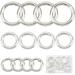 1 Box 24Pcs 3 Sizes Spring O Rings Bulk Silver Round Carabiners Spring Gate Ring Spring Ring Clasps O Ring Clasp Connector Findings for Jewelry Making DIY Keyrings Bags Purse Supplies