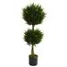 Silk Plant Nearly Natural 4 Double Ball Cypress Topiary UV Resistant (Indoor/Outdoor)