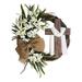 Easter Wreath Door Hanging Decoration with Cross 15.7/17.7 Inch Easter Wreath Christian Wreath Front Door Chaste Lily Floral Wreath Grapevine Vine Easter Wreath Decor for Door Hanging Decoration