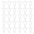 30pcs Open Bezels Resin Bezels Pendants Mold Open Back Bezels Alloy for Resin Jewelry Making Triangle Silver Tone