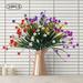 Artificial Fake Flowers Plants Faux Flowers Shrubs Outdoors Decor 10X/Set