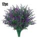 12 Bundles Flower Outdoor Colorful Decor Artificial Lavender Artificial Flowers for Cemetery Flowers Artificial Christmas Roses Artificial Flowers Bulk 100 Wedding Floral Arrangements Welded Flower