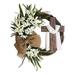 Easter Wreath Door Hanging Decoration with Cross 15.7/17.7 Inch Easter Wreath Christian Wreath Front Door Chaste Lily Floral Wreath Grapevine Vine Easter Wreath Decor for Door Hanging Decoration