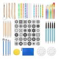 Mandala Dotting Tools 78Pcs Mandalas Painting Stencil Kits Pen Dotting Tools Brushes Mandala Stencil Ball Paint Tray