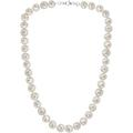 Dainty White Pearl Necklace for Women & Girls - 8.5-9.5MM Cultured Freshwater Baroque Bead Jewelry - Elegant and Lightweight - Perfect for Casual and Formal Attire