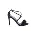 Steve Madden Heels: Black Print Shoes - Women's Size 8 - Open Toe