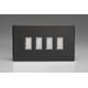 Varilight 4-Gang Tactile Touch Control Dimming Slave for use with Multi-Point (formerly Eclique2) Master on 2-Way Circuits (Twin Pl - JDLES004S