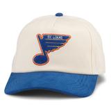 Men's American Needle White/Blue St. Louis Blues Burnett Adjustable Hat